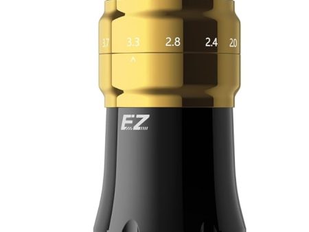 EZ Maquina Tatuar - 6 Strokes 2.0, 2.4, 2.8, 3.3, 3.7, 4.2mm Bluetooth Máquina de Tatuar Inalámbrica con Pantalla Digital OLED Batería de 1600 mAh Tattoo Gun (P3 Pro Dorado Brillante)